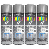 4X Paint Factory Auto White Primer Spray 250ml Spray Paint